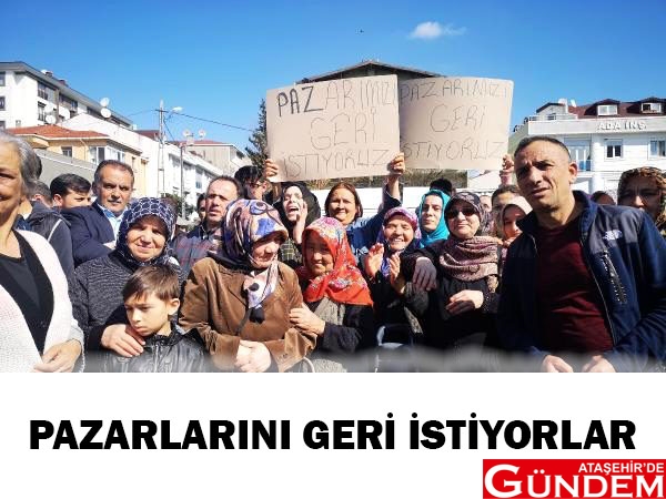 SEMT PAZARINDA PROTESTO SESLERİ ESATPAŞA PAZAR YERİ